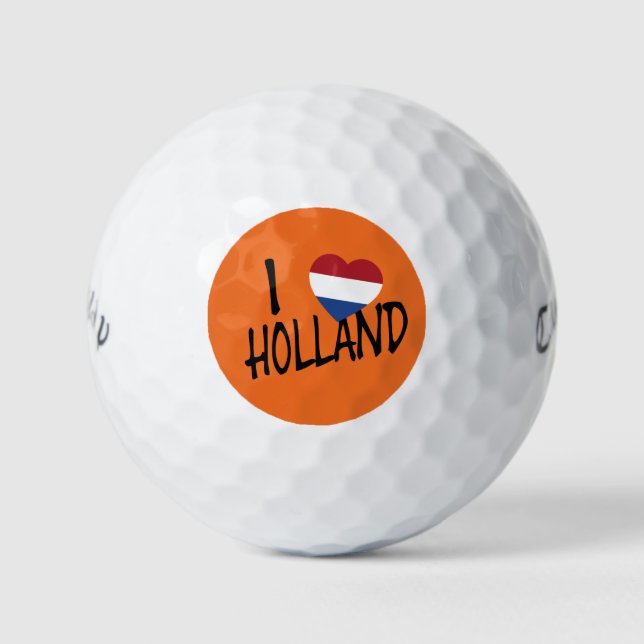 I Heartflag Holland bk on or cwb gbt Golf Balls (Front)