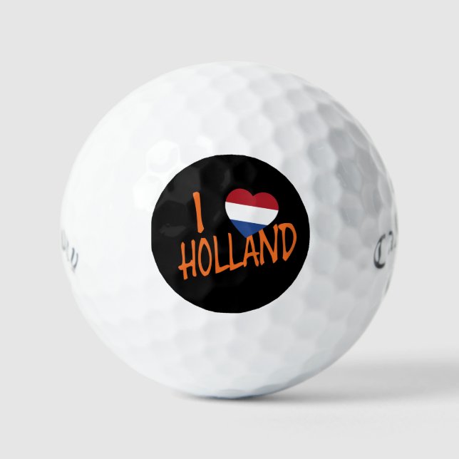 I Heartflag Holland or on bk css gbcnt Golf Balls (Front)