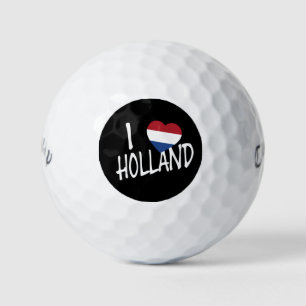I Heartflag Holland wt on bk cwb gbcnt Golf Balls