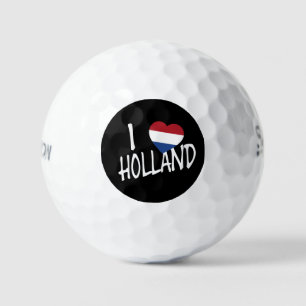 I Heartflag Holland wt on bk ssf gbcnt Golf Balls