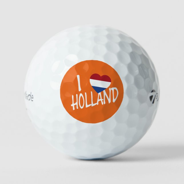 I Heartflag Holland wt on or tmtp5 gbcnt Golf Balls (Front)