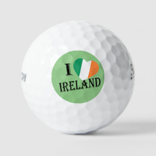 I Heartflag Ireland bk ssf gbcnt Golf Balls