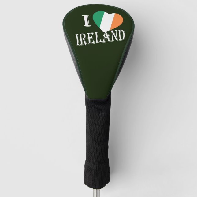 I Heartflag Ireland wt dccnt Golf Head Cover (Front)