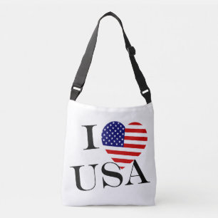 I Heartflag USA bk cbbt Crossbody Bag
