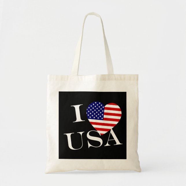 I Heartflag USA wt btcnt Tote Bag (Front)