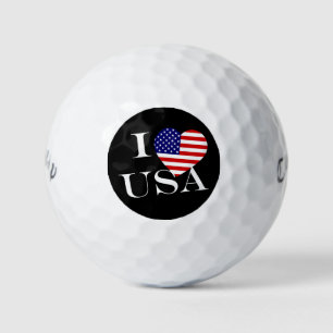 I Heartflag USA wt cwb gbcnt Golf Balls