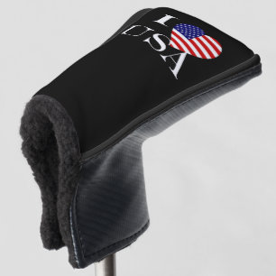 I Heartflag USA wt pccnt Golf Head Cover