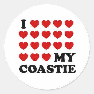 I (hearts) my Coastie Classic Round Sticker