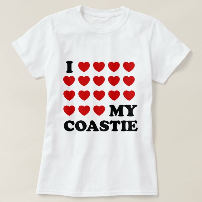 I (hearts) my Coastie T-Shirt (Design Front)