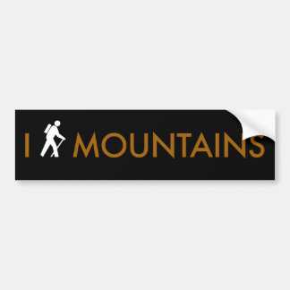 I Hike Mountains Bumper Sticker
