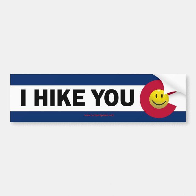 I Hike You Colorado Bumper Sticker (Front)