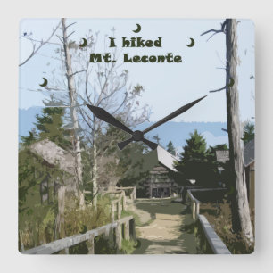 I hiked Mt LeConte / Photo Art Square Wall Clock