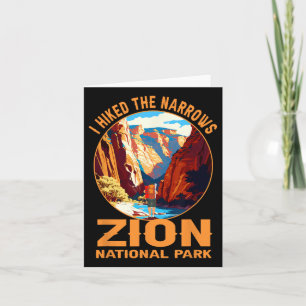 I Hiked The Narrows Zion National Park Hiking Adve Card