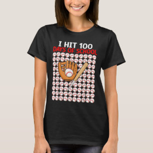 I Hit 100 Days Of School Baseball Bat Boys Toddler T-Shirt