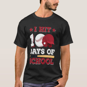 I Hit 100 Days Of School Baseball School Milestone T-Shirt