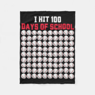 I Hit 100 Days Of School Bysebyll Byt 100th Day Of Fleece Blanket
