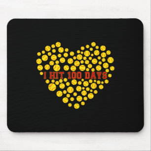 I Hit 100 Days Of School Heart Softbyll 100th Day  Mouse Pad
