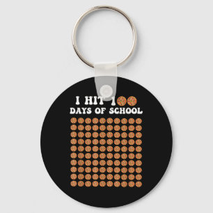 I Hit 100 Days Of School Pizza 100th Day Of School Key Ring