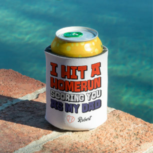 I Hit A Homerun Personalised Father's Day Baseball Can Cooler