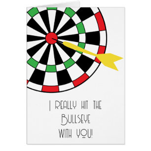 I Hit the Bullseye with You!  Darts Valentine's
