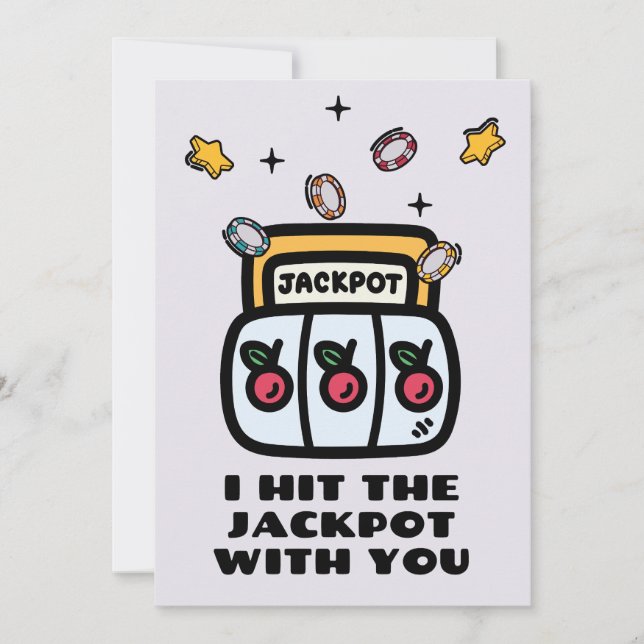 I HIT THE JACKPOT WITH YOU HOLIDAY CARD (Front)