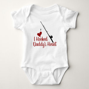 I Hooked Daddy's Heart Baby Bodysuit