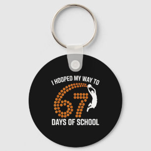 I Hooped My Way To 67 Days Of School Srt Teacher F Key Ring