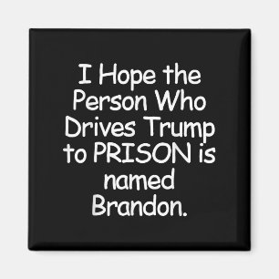 I Hope The Person Who Drives Trump To Prison Magnet
