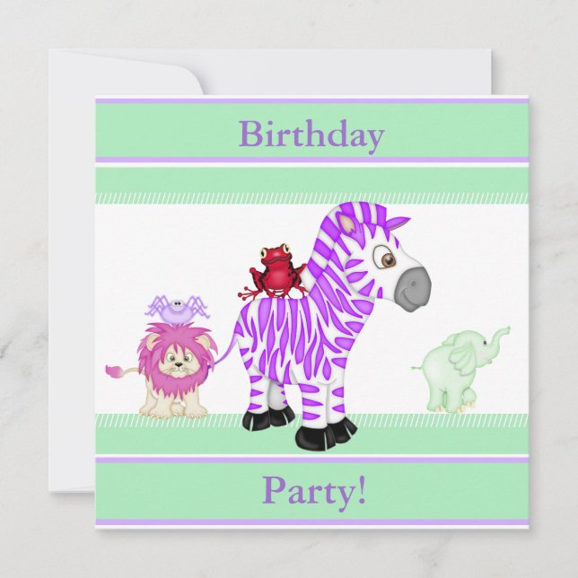 I HOPE YOU CAN JOIN US GREEN PARTY INVITATION (Front)