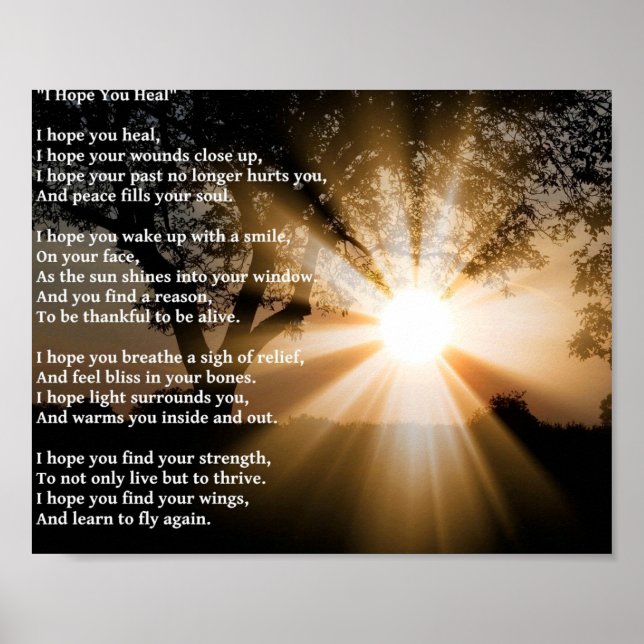 "I Hope You Heal" Poster (Front)