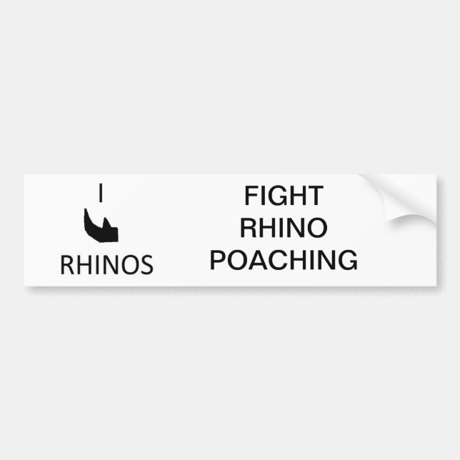 I horn rhino bumper sticker (Front)