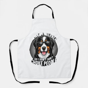 I Hug My Berner So I Dont Choke People Funny Dog P Apron