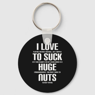 I Huge Nuts Fun Fantasy Football Loser  Key Ring