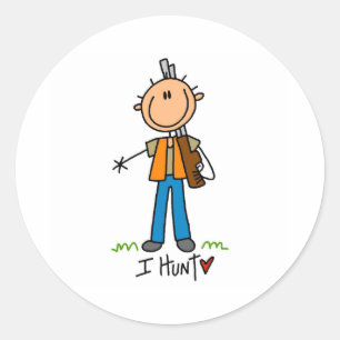 I Hunt Classic Round Sticker