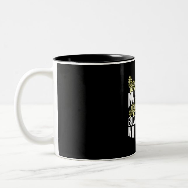 I Hunt Mushrooms Two-Tone Coffee Mug (Left)