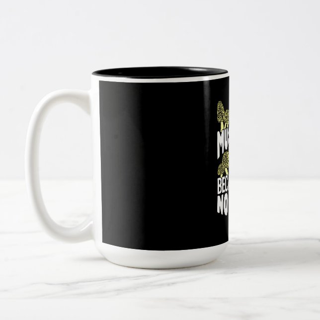 I Hunt Mushrooms Two-Tone Coffee Mug (Left)