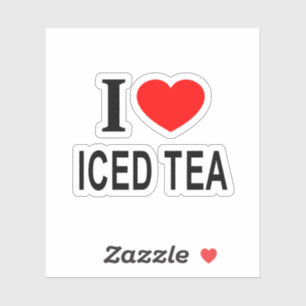 I ❤️ ICED TEA I LOVE ICED TEA I HEART ICED T Vinyl