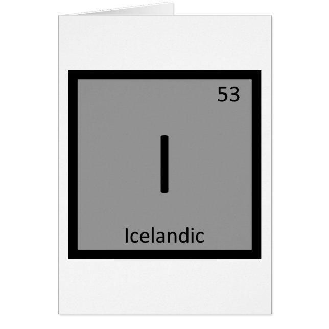 I - Icelandic Pony Horse Chemistry Element (Front)