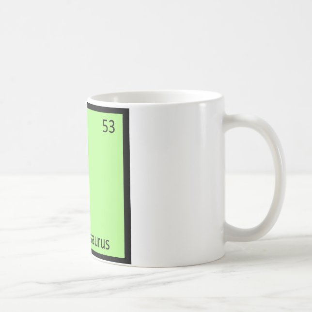 I - Ichthyosaurus Dinosaur Chemistry Symbol Coffee Mug (Right)