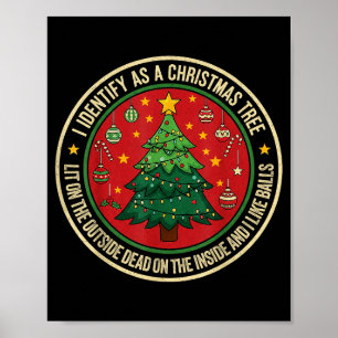 I Identify As A Christmas Tree Lit On The Outside  Poster