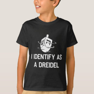 I Identify As A Dreidel Funny Hanukkah Gelt Menora T-Shirt