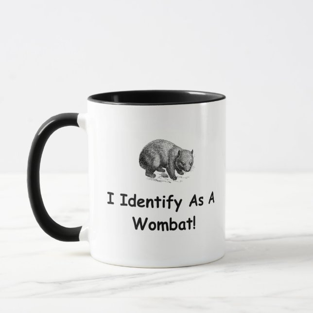 I Identify As A Wombat! Mug (Left)