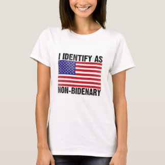  I Identify As Non-Bidenary Vintage American Flag  T-Shirt