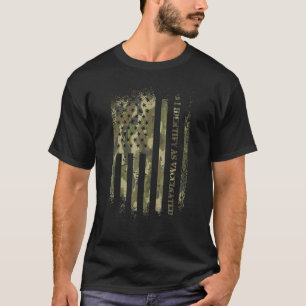 I Identify As Vaccinated With American Flag Camouf T-Shirt