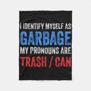 I Identify Myself As Garge Supporters For Trump Fleece Blanket