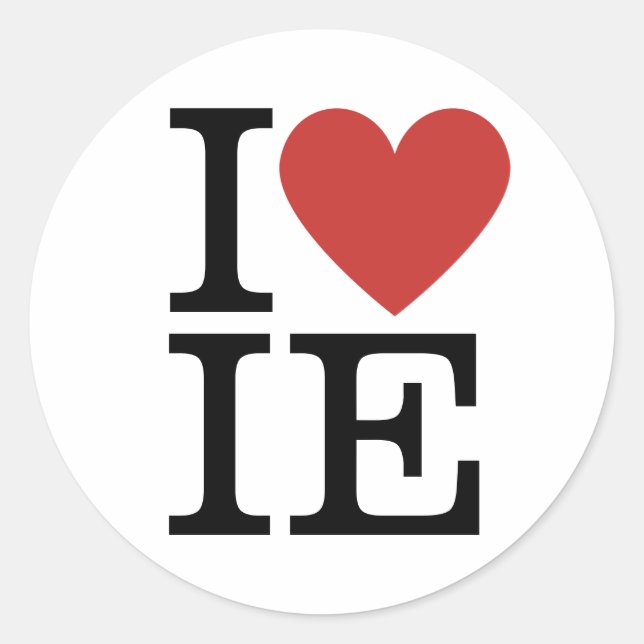 I ❤️ IE Industrial Engineering Students/Faculty Classic Round Sticker (Front)
