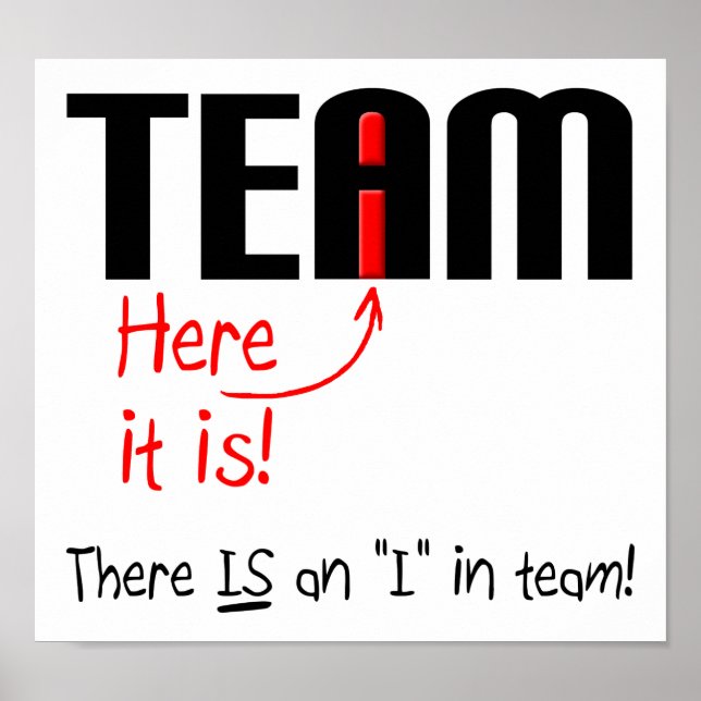 I in Team Funny Poster (Front)