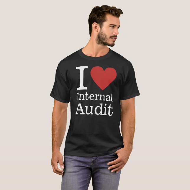 I ❤️ Internal Audit for Employees CUSTOM Men's T-Shirt (Front Full)