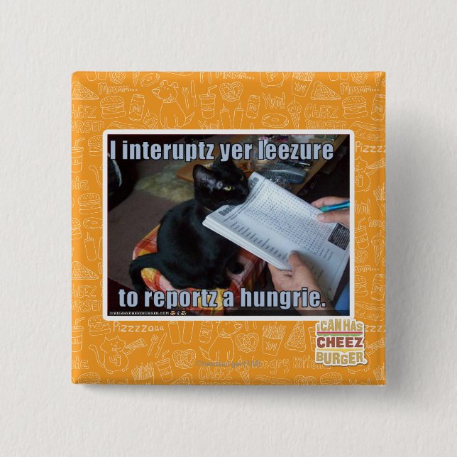 I interupt yer Leezure 15 Cm Square Badge (Front)