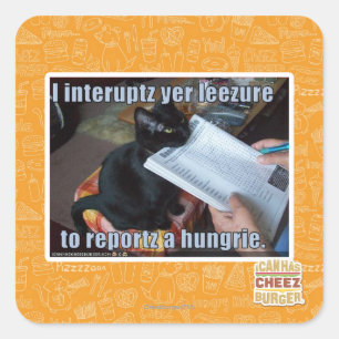 I interupt yer Leezure Square Sticker